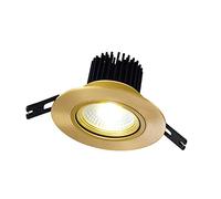 TCHAUSGZOZ Laiton Doré LED Encastré Lumières 3W,5W,7W,9W Moderne Plafond Cob Spot 3CCT Sélectionnable 3000K|4000K|6000K for Couloir de Salon(3w,Warm light)