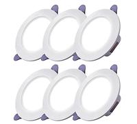 TCHAUSGZOZ Lot de 6 spots LED,3 à 20, cm, éclairage encastré for usage industriel et commercial, panneau plafond rond 7 W-36 W(7W,White light)