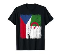 Tchéquie Algérie Demi-Drapeau République tchèque Patrimoine algérien T-Shirt