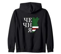Tchétchénie Map Flag with Chechnya Lettering Sweat à Capuche