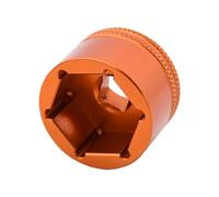 TCHETGIGZC Fourche For Fox Float 32 34 36 38 40, compatible for RockShox Suntour Epixon Epicon 24 mm 26 28, douille de fourche vélo compatible Douille et clé(28mm Orange)