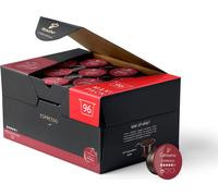 Tchibo Cafissimo Boîte de réserve de capsules de café Espresso corsé, 96 capsules (Espresso, intense avec des arômes de torréfaction forts), durable & équitable