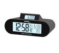 tchnoline WT376 Réveil numérique Radio-piloté avec Date, humidité et température Gris Anthracite