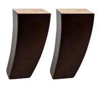 TCHOSUZ Lot de 2 pieds de meubles en bois massif modernes du milieu du siècle - Forme pyramidale incurvée - Pieds de rechange pour canapé, fauteuil, lit inclinable - 15 cm