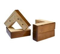 TCHOSUZ Lot de 4 pieds de canapé en bois de noyer massif de 5 cm, pieds de canapé en forme de L, pieds de meubles en bois massif pour projets de bricolage, canapé, canapé, banc, armoire, table de