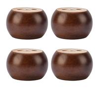 TCHOSUZ Lot de 4 pieds de meubles en bois de noyer massif tourné de 5 cm avec boulons de suspension M8 et écrous en T ou rehausseurs pour canapé, armoire, ottomane inclinable