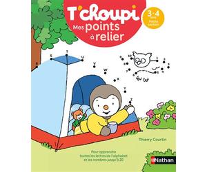 T'choupi Mes points à relier - Lettres et nombres 3-4 ans PS - Thierry Courtin - Nathan - broché - Scolaire / Universitaire