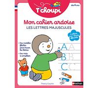 T'choupi mon cahier ardoise effaçable - Pour s'entraîner à tracer les lettres majuscules, avec des modèles fléchés et des mots à compléter - Dès 4 ans