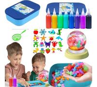 Tchsrim Aqua Fairy,Aqua Gelz,Multicolore Aquagel,Elfe d'eau Magic Water Elf,12 Bouteilles de Gel Coloré,Jouet 3D DIY Coloré d'animaux Marins,Aqua Gelz Set Créatif Deluxe pour Garçons et Filles