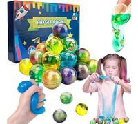 Tchsrim Kit Slime Enfant 24 Couleurs Galaxy Slime,Slime Fluffy,Anti Stress Jouets Kit Slime Jeux pour Cadeau Fille,DIY Slime Loisirs Créatifs,Cadeaux d'anniversaire de Fête pour Enfants