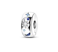 TCHYUN Breloque en forme d'étoile et de soleil en oxyde de zirconium pour bracelet Pandora Cadeau pour femme, Cuivre, Strass