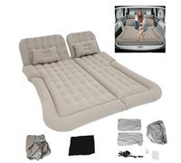 TCICOP Matelas gonflable pour voiture, SUV, avec 2 coussins et pompe, 174 x 126 cm, lit de camping, électrique, capacité de charge de 300 kg, pour SUV, véhicule tout-terrain (gris)