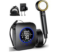 TCJMAY SARL-Douche de Camping-Douche Portable Camping 8000mAh,Pompe,Tuyau 2M,Pour Randonnée,Camping,Plage