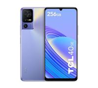 TCL 40SE - Smartphone 4G Grand Écran 6,75” HD+ IPS 90Hz, Son Stéréo, 12Go RAM* + 256Go ROM, Triple Caméra 50Mpxl AI HDR, Batterie 5010mAh, Processeur Helio G37, Android 13, Double SIM, NFC, Violet