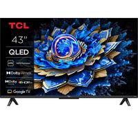 TCL 43T69C 43" (109 cm) QLED, Direct LED TV, 4K HDR TV, Smart Google TV (Dolby Vision & Atmos, Game Master, Motion Clarity, Compatible Google Assistant & Alexa)