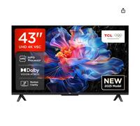 TCL 43V6C Téléviseur Smart 4K Ultra HD 43 pouces avec prise en charge HDR10+, dalle HVA, Dolby Vision