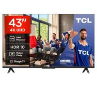 TCL 43V6C 43 Pouces Direct LED TV, 4K HDR TV, Smart TV Powered by Google (Dolby Audio, Motion Clarity, Compatible avec Google Assistant & Alexa, 2025 New Model)