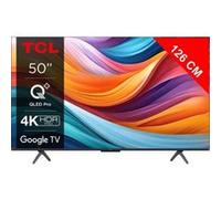 TCL 50T7B - Classe de diagonale 50" T7B Series TV LCD rétro-éclairée par LED - QLED Pro - Smart TV - Google TV - 4K UHD (2160p) 3840 x 2160 - HDR - Quantum Dot Pro - titane métallique brossé Titane mé