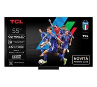 TCL 55C7K QD-Mini TV LED 55" 4K HDR Premium 2600 Smart Google TV avec 144 Hz Motion Clarity Pro (Dolby Vision IQ & Atmos, panneau CrystGlow HVA, audio de Bang & Olufsen, Game Master)