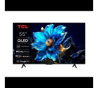 TCL 55T69C TV QLED 55" 4K Ultra HD Google TV, HDR Dolby Vision, 3840x2160, 60Hz, Wi-Fi, Bluetooth 5.4, HDMI 2.1, Métallique