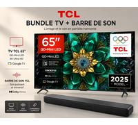 TCL 65Q6C TV Gaming 65 pouces 4K QD-MiniLED 144 Hz + Barre de son