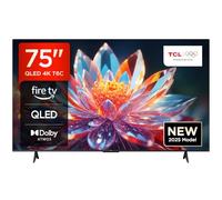 TCL 75T6C Fire TV 75 Pouces QLED 4K UHD Smart TV, HDR (Multi-Format), Dolby Atmos, Motion Clarity, Game Master, vocale Alexa
