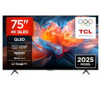 TCL 75T8C 75" QLED 4K HDR Ultra HD TV, Smart TV Powered by Google TV (Dolby Vision & Atmos, 144Hz Motion Clarity Pro, FreeSync, Onkyo 2.1 Sound, Voice Control)