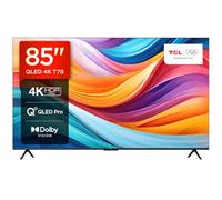 TCL 85T7B Téléviseur QLED Pro 85 pouces, 4K Ultra HD, HDR Pro, Smart TV Powered by Google TV (Dolby Vision & Atmos, Motion clarity, Hands-Free Voice Control, compatible avec Google assistant & Alexa).