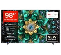 TCL 98Q6C QD-Mini LED TV, 4K HDR Premium 1000nits, Smart TV alimenté par Google (Dolby Vision IQ et Atmos, Panneau HVA Mat, système Audio Onkyo 2.1, Motion Clarity Pro 144Hz, Game Master)