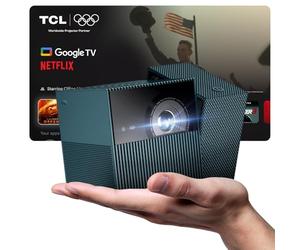 TCL PlayCube 4K Videoprojecteur - [GTV/Netflix] Projecteur Mini Portable, 750 Lumens ISO, Wi-FI et Bluetooth, AutoFocus, Keystone, Réglable 360°, pour Home Cinéma, Intérieur, Extérieur, Gaming