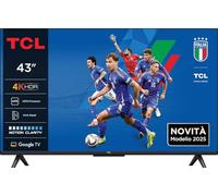 TCL Téléviseur LED 43P6K 43 pouces (109 cm) 4K UHD HDR10+ Google TV 3x HDMI 2.1 Wi‑Fi