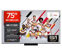 TCL Téléviseur 75Q7C 75 Pouces QD-Mini LED, 4K HDR Premium 3000, Smart TV optimisé par Google TV (Dolby Vision IQ et Atmos, Dalle CrystGlow HVA, Audio Bang & Olufsen, Motion Clarity Pro 144 Hz)