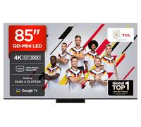 TCL Téléviseur 85Q7C 85 Pouces QD-Mini LED, 4K HDR Premium 3000, Smart TV optimisé par Google TV (Dolby Vision IQ et Atmos, Dalle CrystGlow HVA, Audio Bang & Olufsen, Motion Clarity Pro 144 Hz)