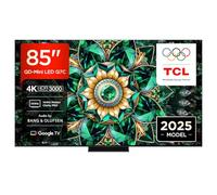 TCL Téléviseur 85Q7C 85 Pouces QD-Mini LED, 4K HDR Premium 3000, Smart TV optimisé par Google TV (Dolby Vision IQ et Atmos, Dalle CrystGlow HVA, Audio Bang & Olufsen, Motion Clarity Pro 144 Hz)