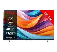 TCL TV QLED 4K 189 cm 75T7B - QLED Pro - Google TV G