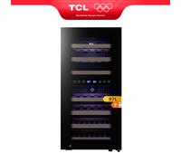 TCL WC097WBF0 Cave à Vin 33 Bouteilles 97 L Avec Porte en Verre Meuble Climatique à Vin Petit