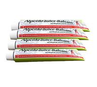 Tcllka 4 x 200 ml de baume aux herbes alpines, baume sportif, crème aux herbes, crème de massage, baume aux herbes avec feuilles de vigne et marron d'Inde pour adultes (unisexe), amateurs de plein air