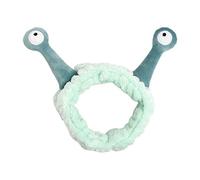 TCM-KE Bandeau en peluche pour femme et fille - Motif escargot - Bandeau pour cheveux - Bandeau élastique pour le visage - Avec bandeau de maquillage - Bandeau de douche