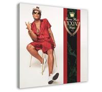 TCMAHE Bruno Mars 24K Magic Album Poster sur toile pour décoration de chambre à coucher, bureau, chambre, cadeau 30 x 30 cm