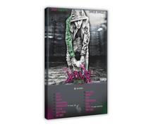 TCMAHE Poster d'album de musique rappeur Sfera Ebbasta XDVR - Impression sur toile - Décoration murale pour salon, chambre à coucher - 50 x 75 cm