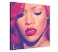 TCMAHE Poster d'album Rihanna Loud sur toile pour décoration de chambre à coucher, bureau, chambre, cadeau 30 x 30 cm