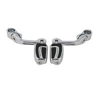 TCMT Repose-pieds Highway adaptés pour Harley Touring Road King Street Glide Softail Sportster Dyna avec repose-pieds coudés courts pour protection moteur 1,25"