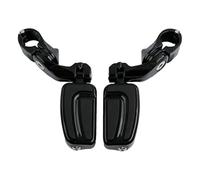 TCMT Repose-pieds Highway adaptés pour Harley Touring Road King Street Glide Softail Sportster Dyna avec repose-pieds coudés courts pour protection moteur 1,25"