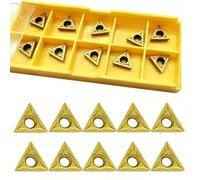 TCMT110204 US735 Lot de 10 inserts en carbure de tungstène Tcmt110204 Us735 longue durée de vie, même dans des environnements très sales tels que la fonte