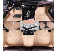 TCMYQS Tapis Sol Voiture, pour Audi A5 Sportback 2016-2021 Tapis de Sol Auto en Cuir synthétique imperméables antidérapants Accessoires,F Beige
