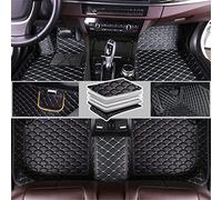 TCMYQS Tapis Sol Voiture, pour Cayenne 955 2002 2003 2004 2005 2006 Tapis de Sol Auto en Cuir synthétique imperméables antidérapants Accessoires,G Black Beige