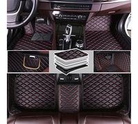 TCMYQS Tapis Sol Voiture, pour Mercedes Benz GLA X156 2014-2018 Tapis de Sol Auto en Cuir synthétique imperméables antidérapants Accessoires,I Black Red