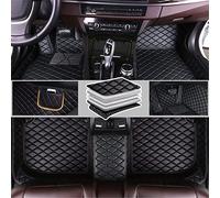 TCMYQS Tapis Sol Voiture, pour Mercedes Benz GLA X156 2014-2018 Tapis de Sol Auto en Cuir synthétique imperméables antidérapants Accessoires,A Black