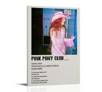 TCNDFZ Chappell Roan Pink Pony Club - Impression sur toile murale classique avec cadre - Décoration murale pour salon - 30 x 45 cm