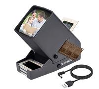 TCNEWCL Visionneuse de Diapositives et Négatives de 35 mm, Visionneuse de Films de Bureau à la Lumière du Jour avec Un Grossissement de 3X, USB, LED